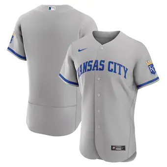 mens nike gray kansas city royals 2022 road authentic jerse